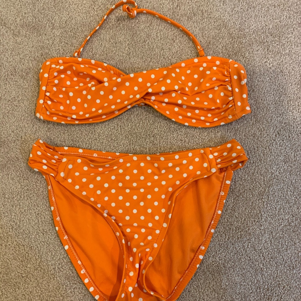 Orange Polka Dot Bikini